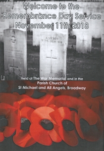 Broadway Remembers War Memorial Armistice Day 2018